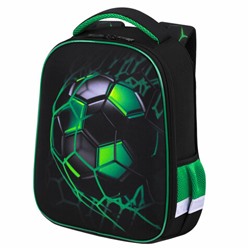 Ранец BRAUBERG KIDS START, 1 отделение, 2 кармана, "Green ball", 35х26х13 см, 272092