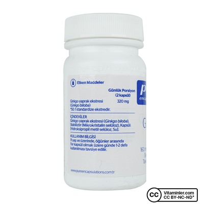 Pure Encapsulations Гинкго 50 160 мг 30 капсул