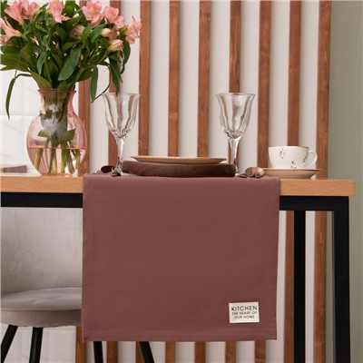 Дорожка на стол Этель Kitchen 40×150 см, коричневый, 100% хлопок, саржа 220 г/м²