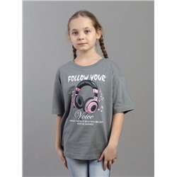 HSJG 64057-23K Футболка для девочки,серый