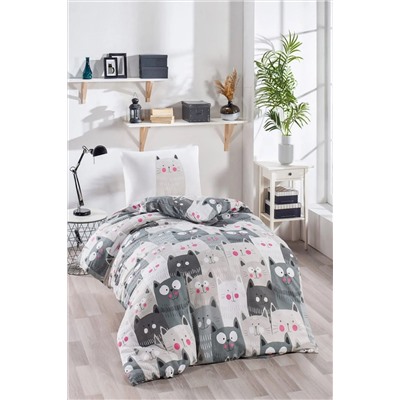 Детский комплект пододеяльников Single On WallCats Grey