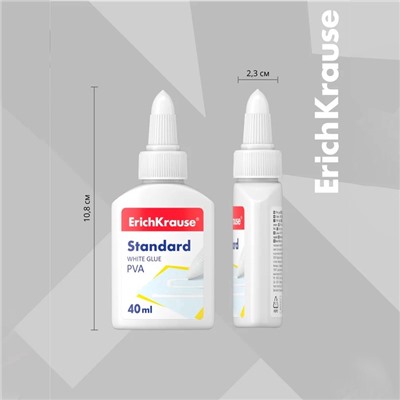 Клей ПВА ErichKrause Standard, 40 мл