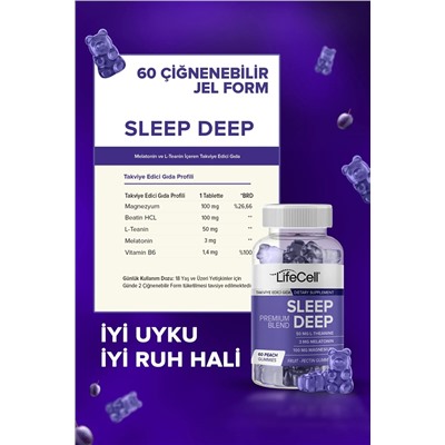 Lifecell Sleep Deep - Натуральный комплекс мелатонина, пищевая добавка для глубокого сна без стресса