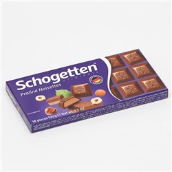 УЦЕНКА Шоколад молочный Schogetten Praliné Noisettes Chocolate "Ореховое пралине", 100 г (до 30.05.25)