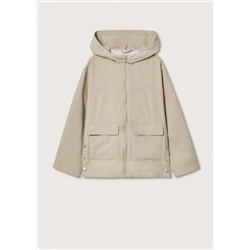 Chaqueta cortavientos capucha -  Niña | MANGO OUTLET España