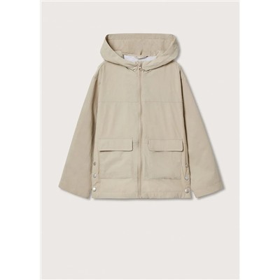 Chaqueta cortavientos capucha -  Niña | MANGO OUTLET España