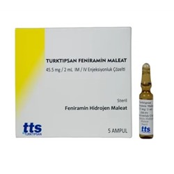 TURKTIPSAN FENIRAMIN MALEAT 45.5 mg/2 ml IM/IV ampül (5 ampül)(ФЕНИРАМИН)
