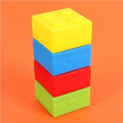 Таблетница «Конструктор», 5,5 × 5,5 см, 4 секции, цвет МИКС
