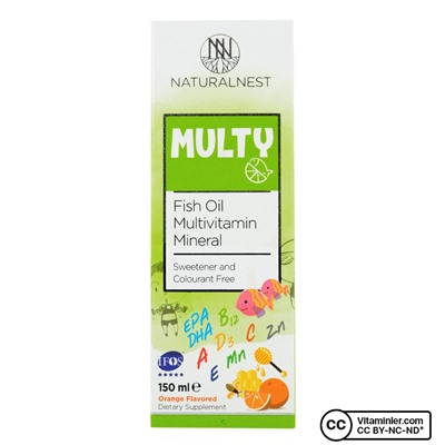 NaturalNest Мульти рыбий жир и мультивитамины 150 мл