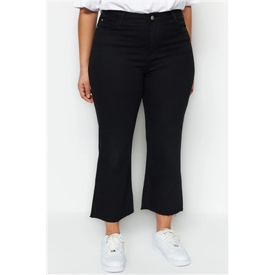 Failless Black High Pan Comfort Короткая папора Culotte Fit Jeans TBBSS23AR00014