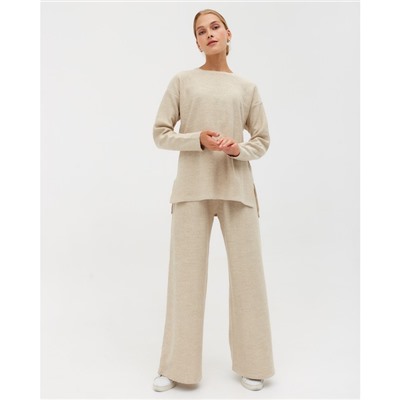 Костюм женский (джемпер, брюки) MINAKU: Casual Collection цвет бежевый, размер 48 (рост 170)