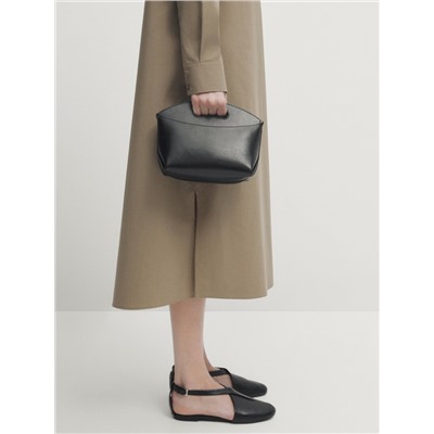 Bolso mini bandolera piel napa