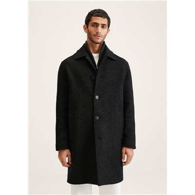 Abrigo oversize lana reciclada -  Hombre | MANGO OUTLET España