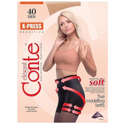 Колготки Conte X-Press (Конте Экспресс), Natural (телесный), 40 den, 2 размер