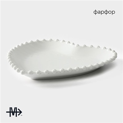 Тарелка Magistro «Сердце», d=30 см, фарфор, белая