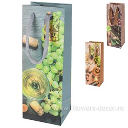 Набор пакетов подарочных "Wine", 12,5x10xH34,5 см (12шт), в асс.