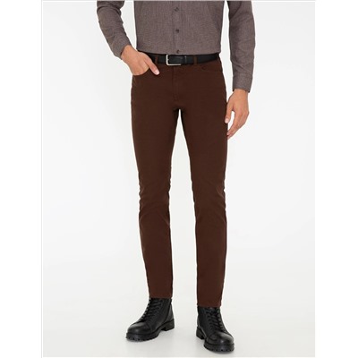 Brown Slim Fit Canvas Bloys