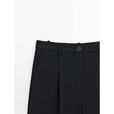 Pantalón ancho negro pinzas