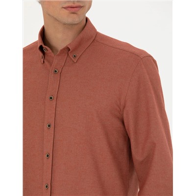 Плитка Slim Fit рубашка с длинным рукавом