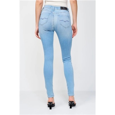 Vaquero skinny fit de tiro alto Luzien - Azul claro