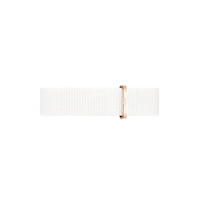 Reloj de cuarzo de tela y chapado en oro rosa Dover