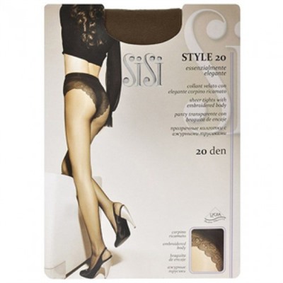 Колготки SiSi Style (Сиси Стиль), Grafite (тёмно-серый), 20 den, 4 размер