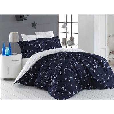 Постельное белье Карвен сатин семейный  (Liberta Navy Blue)