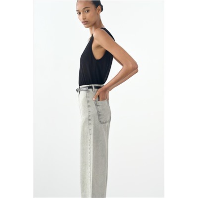 JEANS Z1975 WIDE LEG CROPPED TIRO ALTO CINTURÓN