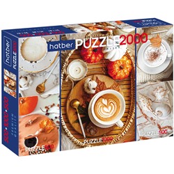 Набор пазлов  1000, 500*2 эл. Hatber Premium "Triptych. Coffee Time"