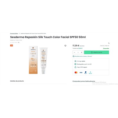 Repaskin Silk Touch Color Facial SPF50 50ml