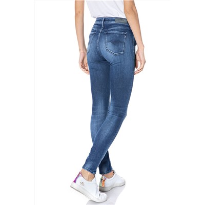 Vaquero skinny fit de tiro alto Luzien - Azul