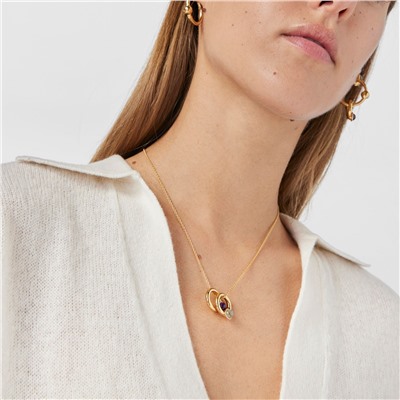 Criollas Plump - plata bañada en oro amarillo de 18 kt - amatista - dorado