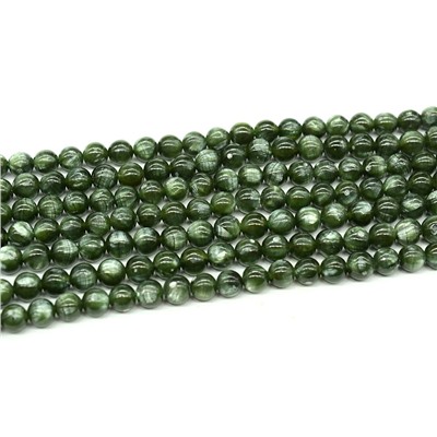 Бусины из серафинита шарик 6мм, 39см, 68 бусин