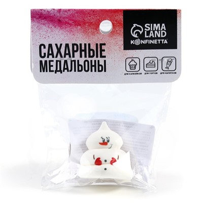 Украшение для торта сахарная фигурка «Снеговичок», МИКС, 1 шт