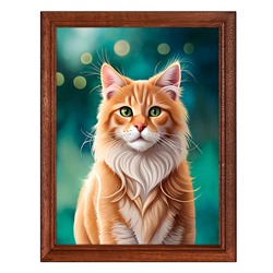 POSV-0411 Постер в рамке 17x23см Портрет кота
