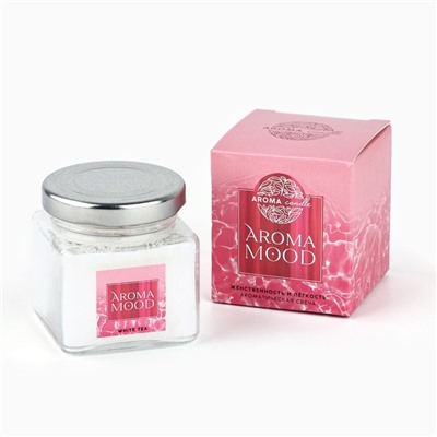 Свеча ароматическая «Aroma mood» аромасвеча, аромат белый чай, 5,3 х 5,8 см