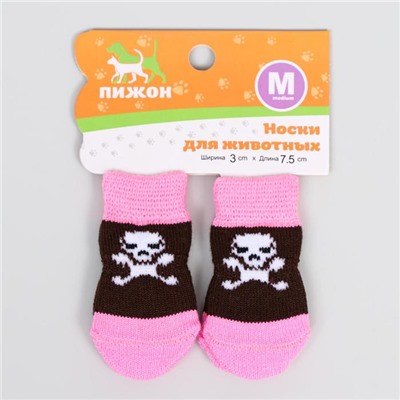 Носки нескользящие "Пиратские", M (3/4 * 7 см), набор 4 шт