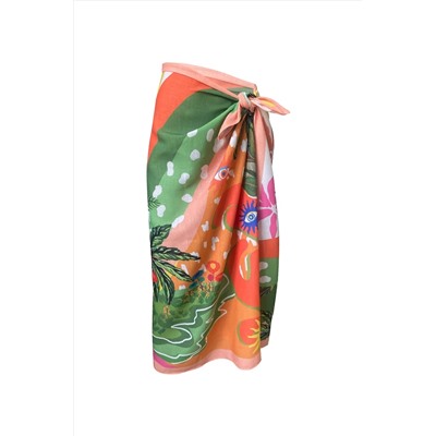 Dela Orange Linen Pareo (нижнее белье не показано)