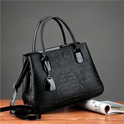 Женская кожаная сумка 8817 BLACK
