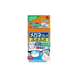 Kobayashi Влажные салфетки "Megane Cleaner W" для очищения линз очков (от запотевания / в индивидуальной упаковке, 40 шт.) размер салфетки 100 х 133 мм / 48