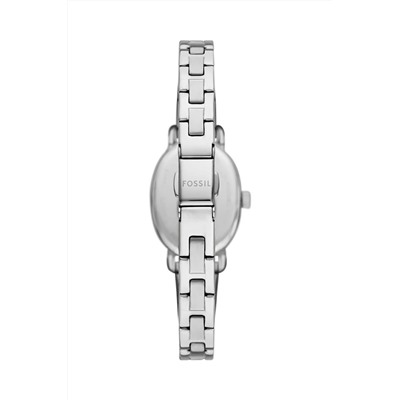Reloj de cuarzo de acero - Plateado y blanco