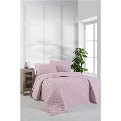 Комплект KARVEN MUSLIN BAKLAVA хлопок 1.5 сп. 2 пр (160*240 / 50*70) Y836-baklava-V3 somon/персик (Акция).