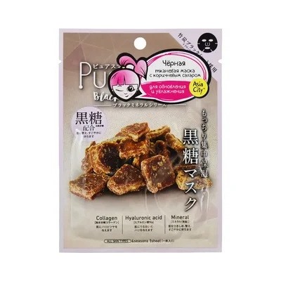 065289 Pure Smile Очищающая маска для лица с коричневым сахаром Pure Smile Black 23г