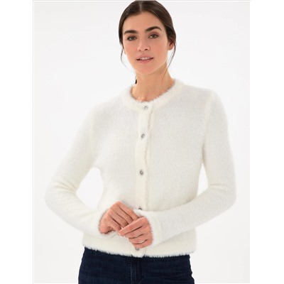 Ecru Slim Fit Nititual Cardigan