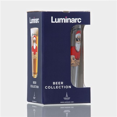 Стакан Luminarc «Коник. Хипстер Дед Мороз», 570 мл, стекло