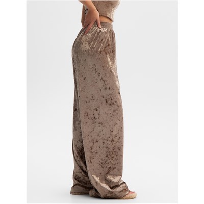 Брюки домашние KAFTAN Velvet 40-42, кофейный