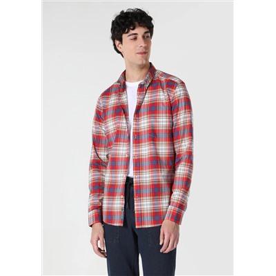 Slim Fit Рубашка уравнение шеи мужская многоцветная рубашка с длинным рукавом