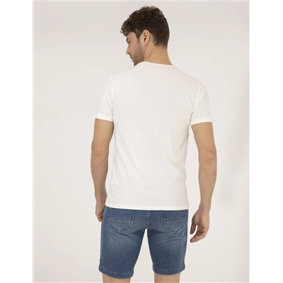 Ekru Slim Fit Printed Bike Bike T -For