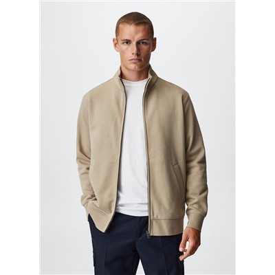 Sudadera algodón cremallera -  Hombre | MANGO OUTLET España