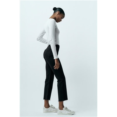 JEANS TRF CROPPED FLARE TIRO MEDIO
